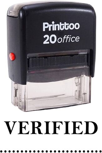 Printtoo Verified Self Inking Rubber Stamp Office Stationary Custom Stamp-Blue in Saudi Arabia