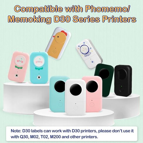 ملصقات D30، دائرة شفافة 1/2 بوصة × 1 بوصة (14 مم × 28 مم)، ورق ملصقات لاصق، 220 ملصق/لفة، 3 لفات، متوافقة مع صانع ملصقات بلوتوث محمول Phomemo D30 لملصقات الحجم in Kuwait