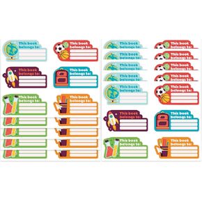 120 Pack Animal Theme This Book Belongs to Stickers Plates Sticker - Back to School Bookplate Book Name Stickers Labels for Classrooms Libraries School (Animal)