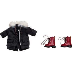 GOOD SMILE COMPANY Nendoroid Doll: Boots and Duffle Coat (Black) Warm Clothing Set