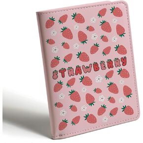 Strawberry Lover Gift Strawberry Leather Notebook Strawberry Fruit Themed Gift Strawberry Party Travel Journal Fruit Lover Gift for Women Girl(Journal-Love Strawberry)