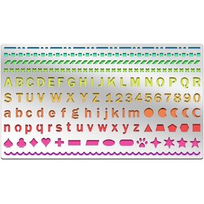 Letter Number Metal Stencils for Painting 4"*7" Reusable Alphabet Templates Metal Stencil Love Heart Stencil Bookmark DIY for Wood Carving Drawing Engraving Scrapbooking Craft DIY