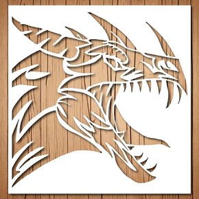 Dragon Stencil | Reusable Dragon Street Art Graffiti Chinese Horror Halloween Stencils for Painting on Wood, Glass, Wall, Rock, Walls, Canvas, Glassware | Celtic Dragon Stencil Template (6"x 6")