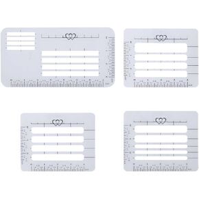 KALLORY 4pcs 4 Lettermate Addressing Guide Curb Address Stencil Envelope Stencil Envelope Addressing Guide Scrapbooking Template Alphabet Stencil Template for Letter Lettering Staple