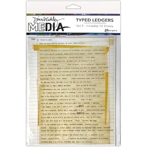 Ranger Dina Wakley Media Set 1 TYPED LEDGERS 12/SHT
