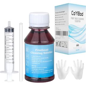 Sublimation Printers Printhead Cleaning Kit Compatible for Epson WF-7210 WF-7110 WF- 7720 WF-7710 WF-7620 WF-7520 WF-2510 WF-2520 XP-310 XP-314 XP-410 XP-420 XP-424 XP-434 100ml Nozzle Cleaner