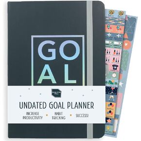 Boxclever Press Goal Planner – Luxury Undated Weekly Planner to Increase Productivity & Achieve your Goals. Weekly, Monthly, Quarterly Undated Planner with Vision Boards & Habit Trackers. 8.5 x 5.5ins