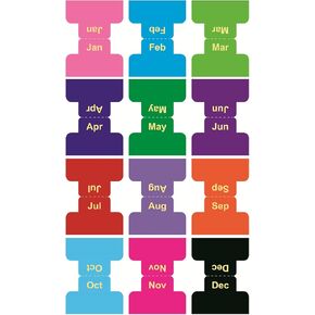 Monthly Tabs for Planner,36pcs Colored Gold Stamping Monthly Tabs Calendar Sticker Index Tabs for Office,School,Notbook