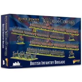Warlord Black Powder Epic Battles Waterloo: British Infantry Brigade Tabletop Miniatures - Plastic Paintable Miniature 1700-1900 Soldiers Set, Unpainted Table Top 28mm Military Minifigures for Adults