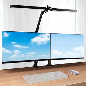 LED Desk Lamp with Clamp, Adjustable Architect Desk Lamp for Office&Home, 3 Color Modes,10-Level Dimmable Brightness, Eye-Care Modern Swing Arm Table Lamp for Read, Study, Work, Monitor