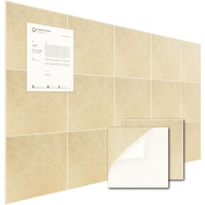 Large Cork Board Substitute - 47"x35" - Set of 12 Felt Wall Tiles with Slat Wall Paneling and Removable Adhesive Tabs for Enhanced Wall Protection, and Office Functionality