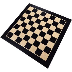 Klamath Chess Board with Inlaid Maple and Beech Wood, Extra Large 19 x 19 Inch, Board Only