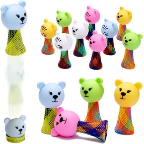 50PCS Mini Jumping Popper Spring Launcher Little Pop up Jumper Bouncy Party Favors Kids Bulks Toys for Easter Eggs Fillers Christmas Stocking Stuffers