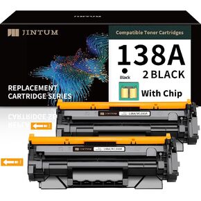 138A Toner Cartridge Replacement for HP 138A Black Laserjet Toner Cartridge for HP 138X Works with HP Laserjet Pro MFP 3101fdw 3101sdw Laserjet Pro 3001dw 3001fdw Printer (2-Pack)