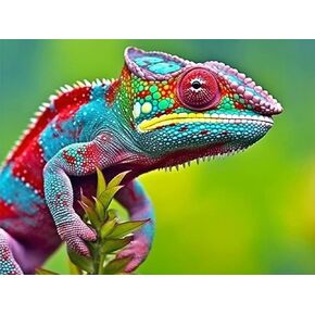 Diymood DIY 5D Diamond Painting Kits for Adults Animal - Diamond Art Kits for Adults Colorful Lizard | Full Drill Round | Crystal Mosaic Picture | Beginner | Home Wall Decor | 12x16inch