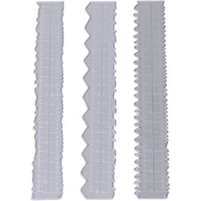 3Pcs Irregular Ruler, Carbon Steel Paper Tearing Ruler Card Making Supplies Embossing Dies Cutter for Card Making Scrapbooking Craft Decor