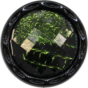 20 pcs Beveled Cut Glass Shiny Green Sewing Shank Buttons for Coats -25mm -1"