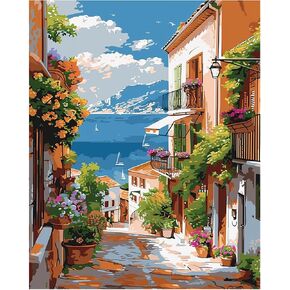Great Smoky Mountains National Park Paint by Numbers Kit for Adults, Sunset Landscape DIY Paint by Number for Beginner, Forest Plant Acrylic Oil Painting Home Wall Decor(16×20inches, Unframe)
