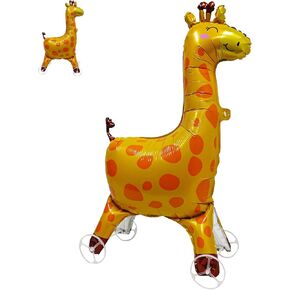 Self Standing large green dinosaur animal balloon walking dinosaur balloon with wheels foil fun pet dinosaur dinosaurs for kids Jungle Theme Dinosaur themed party Supplies Decor