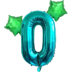 Teal Blue Number Balloons 32 Inch Big Helium 5th Birthday,Baby Shower Wedding Anniversar Celebration Decoration Balloons,Decor Theme Party Supplies 3 Pcs (Teal Blue Number 5)