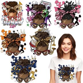 Pink Cartoon Christmas Iron on Patches for Clothes Letters transfers Xmas Iron on Vinyl Appliques Winter HTV Heat Transfer Paper for T Shirts Clothes Pillow DIY Craft 6PCS