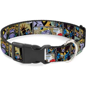 Buckle-Down Dog Collar Plastic Clip Thanos Comic Scene Blocks 18 to 32 Inches 1.5 Inch Wide