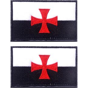 2 PCS AliPlus Knights Templar Patch Knight Team Patch The Crusaders Patches Christian Patches Embroidered Morale Patch