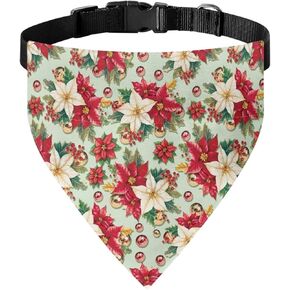 KEIAHUAN Green Camo Dog Bandana Classic Triangle Bib with Release Buckle Dog Kerchief Bandanas with Collar for Dog and Cat Fashion Dog Accessories-S