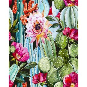 طلاء الصبار بالأرقام للبالغين المبتدئين، مجموعة طلاء رقمي للرسم الزيتي على القماش، طلاء أكريليك بالأرقام للمبتدئين في الأعمال الفنية النباتية الصحراوية وغرفة المعيشة وغرفة النوم المنزلية - 16 × 20 بوصة in Kuwait