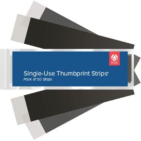 National Notary Association Single-Use Thumbprint Ink Strips – Includes 50 Individually Packaged Smudge-Free Ink Strips – Notary Supplies