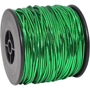 Morex Ribbon - 1318/50-607 Elastic Stretch Cord Ribbon, 1/16 inch by 50 Yards, Green