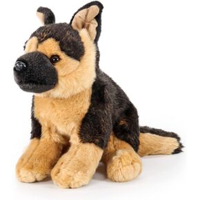 German Shepherd Stuffed Animal, 16″ Soft Realistic Dog Plush Toy for Boys and Girls, Huggable and Washable Non-Shedding Cuddly Toy, Xmas Birthday Gift