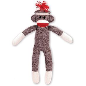 Schylling Brand Classic 20" Retro Sock Monkey Stuffed Animal - Knitted Texture Original Look - Ages 12 Months and Up