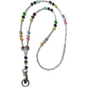 Non Tarnishing Women's Fashion Lanyard Badge ID Holder, Will Not Fade, Change Colors, Rust or Tarnish. 34 Inches Long (Stainless Steel Chain - Non Breakaway)