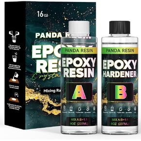 Epoxy Resin Kit 1 Gallon, Epoxy Resin Food Safe - High Gloss, No Bubble, No Yellowing, Clear Epoxy Resin for DIY Crafts, Jewelry Making, Art Resin, Casting