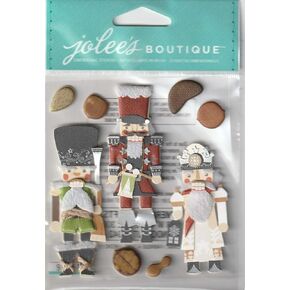 Jolees Boutique Dimensional Holiday Stickers ~ Nutcrackers 9 Piece