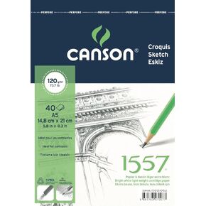 Canson 1557 Paint and Drawing Block 120g A5 40yp Spiral Painting Book