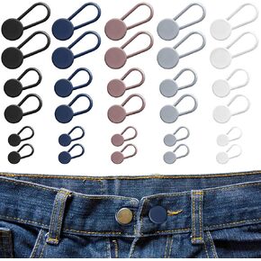 Pants Waist Button Extender for Jeans - 30PCS Pants Waistband Extenders Waist Extender for Women Men, No Sewing, Reusable Button Extender 1-1.3 Inches