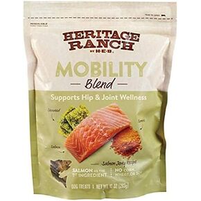 Mobility Salmon Jerky Style Dog Treat That are Grain Free for Small and Large Dogs That Help Supports Hip & Joint Wellness, One - 10oz Bag
