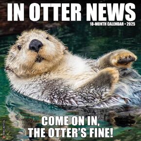 Willow Creek Press In Otter News Monthly 2025 Wall Calendar (12" x 12")