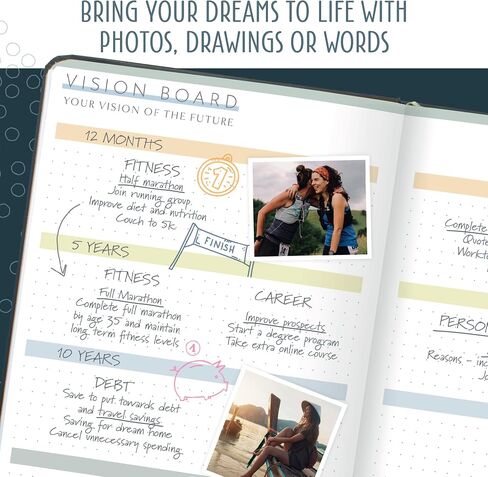 Boxclever Press Goal Planner – Luxury Undated Weekly Planner to Increase Productivity & Achieve your Goals. Weekly, Monthly, Quarterly Undated Planner with Vision Boards & Habit Trackers. 8.5 x 5.5ins in Saudi Arabia