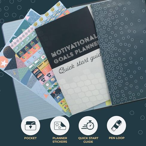 Boxclever Press Goal Planner – Luxury Undated Weekly Planner to Increase Productivity & Achieve your Goals. Weekly, Monthly, Quarterly Undated Planner with Vision Boards & Habit Trackers. 8.5 x 5.5ins in Saudi Arabia