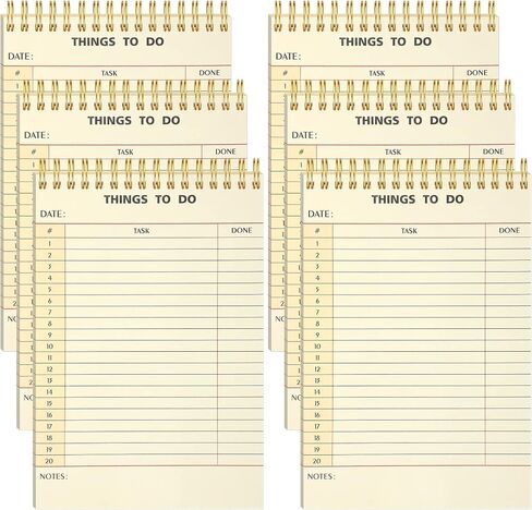6 Pack Library Card Things to Do Notepad to Do List Notepad Daily Reminder Planner Memo Writing Pad Checklist Productivity Notebook Office List Planning Project Homework Pad for Daily Task (Simple) in Saudi Arabia