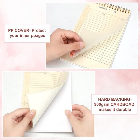 6 Pack Library Card Things to Do Notepad to Do List Notepad Daily Reminder Planner Memo Writing Pad Checklist Productivity Notebook Office List Planning Project Homework Pad for Daily Task (Simple) in Saudi Arabia