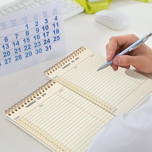 6 Pack Library Card Things to Do Notepad to Do List Notepad Daily Reminder Planner Memo Writing Pad Checklist Productivity Notebook Office List Planning Project Homework Pad for Daily Task (Simple) in Saudi Arabia