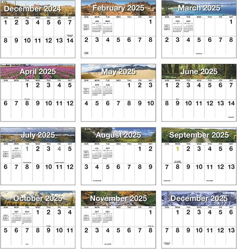 Big Numbers and Blocks 2025 Hanging Wall Calendar - 19" x 11" (Open) 2025 Monthly Appointment Planner and Organizer. Easy to view and write in! in Saudi Arabia