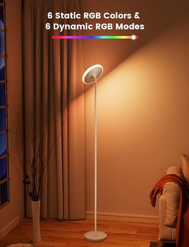 Floor Lamps for Living Room, 42W /3700LM Led Tall Standing Lamp with Remote & Touch Control, 5 Color Temperatures Modern Floor Lamp, Super Bright Smart Dimmable Corner Floor Lamp for Bedroom Office in Saudi Arabia