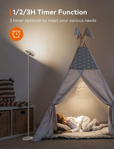 Floor Lamps for Living Room, 42W /3700LM Led Tall Standing Lamp with Remote & Touch Control, 5 Color Temperatures Modern Floor Lamp, Super Bright Smart Dimmable Corner Floor Lamp for Bedroom Office in Saudi Arabia