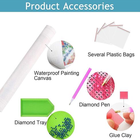 clakinla الدجاجة الماس الفن مجموعات الرسم للبالغين، 5d الدجاج الماس الفن مجموعات الرسم للمبتدئين، عيد الميلاد جوهرة اللوحة عدة الماس النقاط اللوحة لهدايا ديكور الحائط المنزل 12x16 بوصة in Kuwait