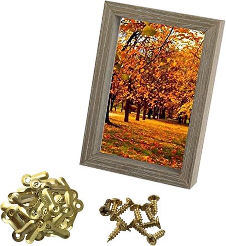 MEETOOT 50pcs Picture Frame Turn Button Plastic Sheet Black with Mounting Screws for Hanging Pictures, Photos, Drawing in Kuwait